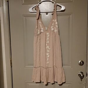 Jessica Simpson Beige Floral Kids Dress